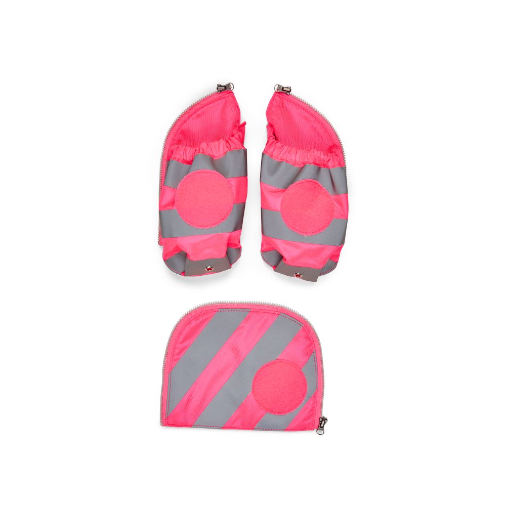ergobag Seitentaschen Zip-Set mit Reflektorenstreifen pink